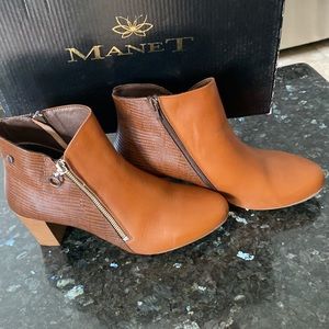 Manet Tan Booties